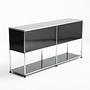 Sideboard 2x1 Mit 2 Klapptüren Graphitschwarz 6
