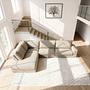 Corner Sofa Easton Left 3-Seater Fabric Beige 4