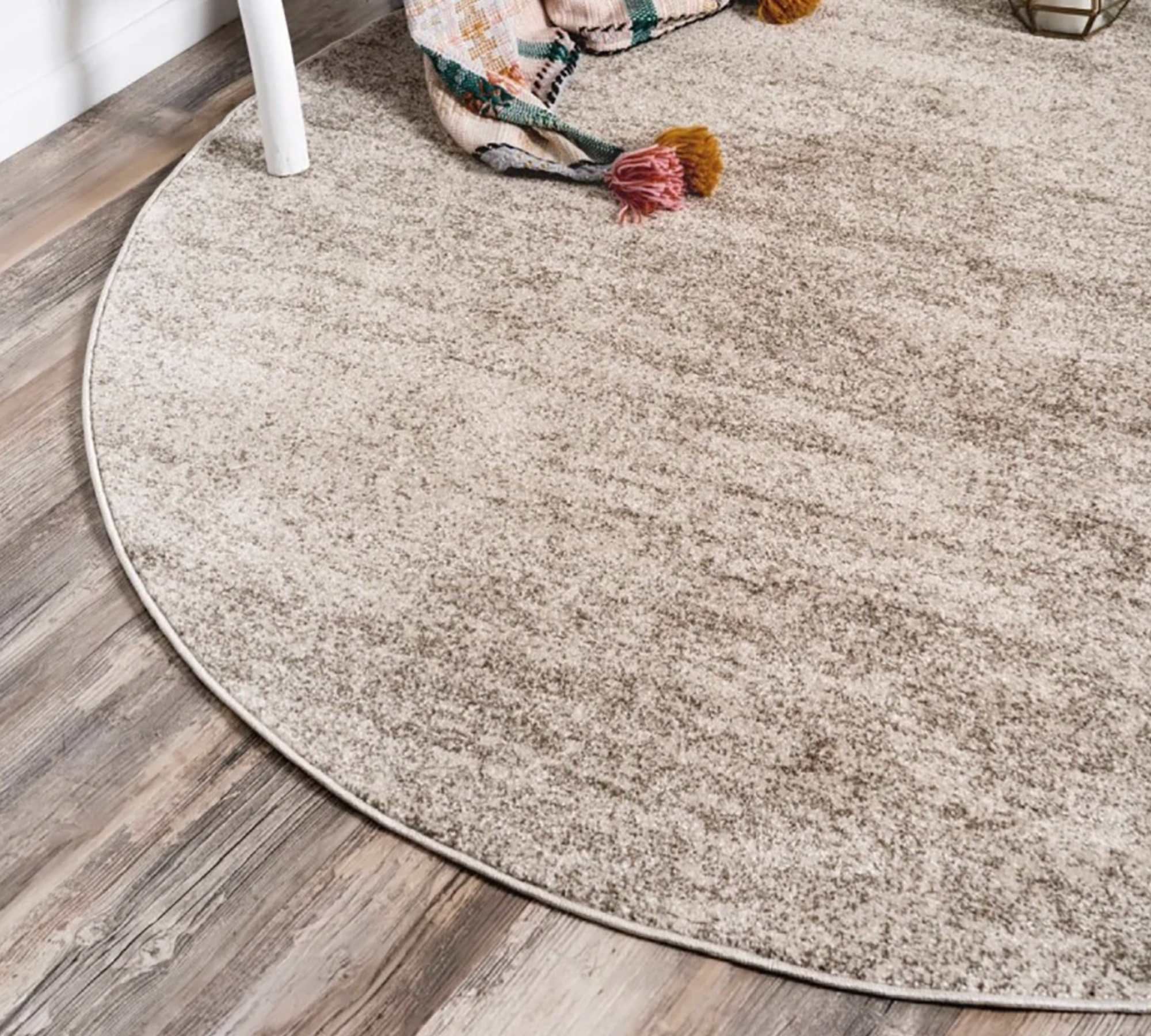 Runder Teppich mit Baumwollrückseite  3