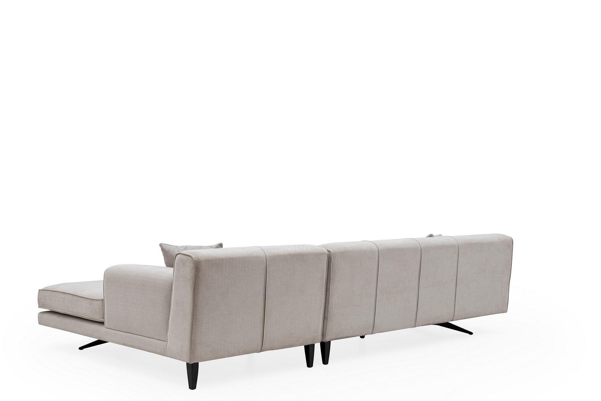 Modernes Sofa Récamiere Rechts Beige 6