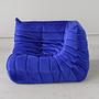 Togo corner sofa velvet cobalt blue 2
