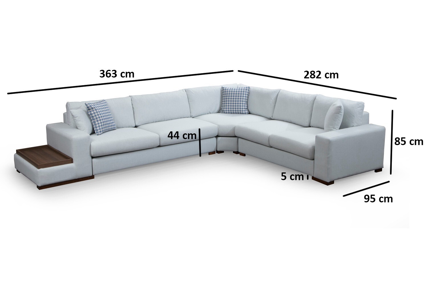 Modernes Ecksofa Weiß 4