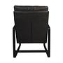 Miami Sessel Leder Metall Schwarz 4