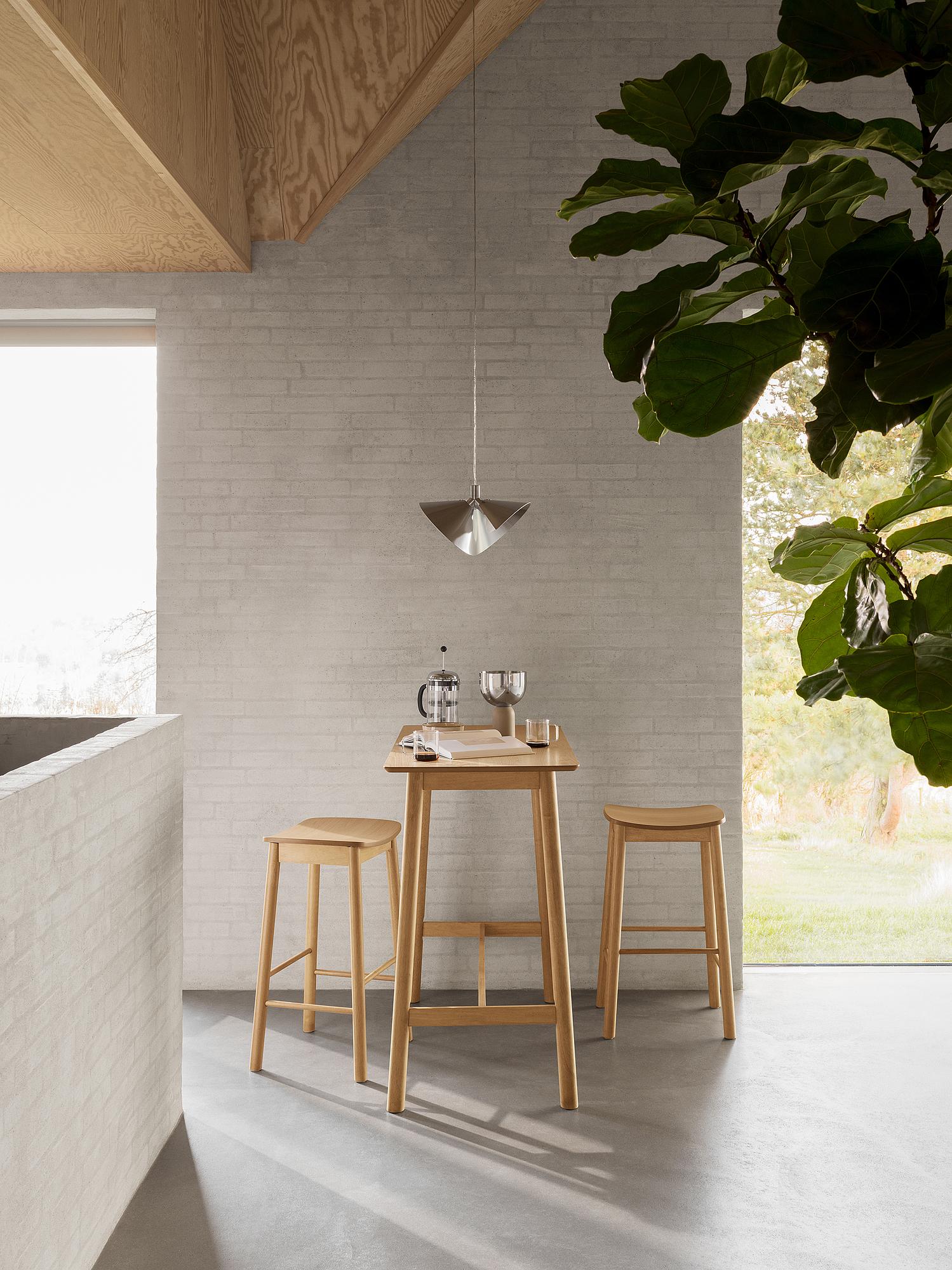 Bar stool Anggai set of 2 solid wood 44 x 77 x 40 cm 2