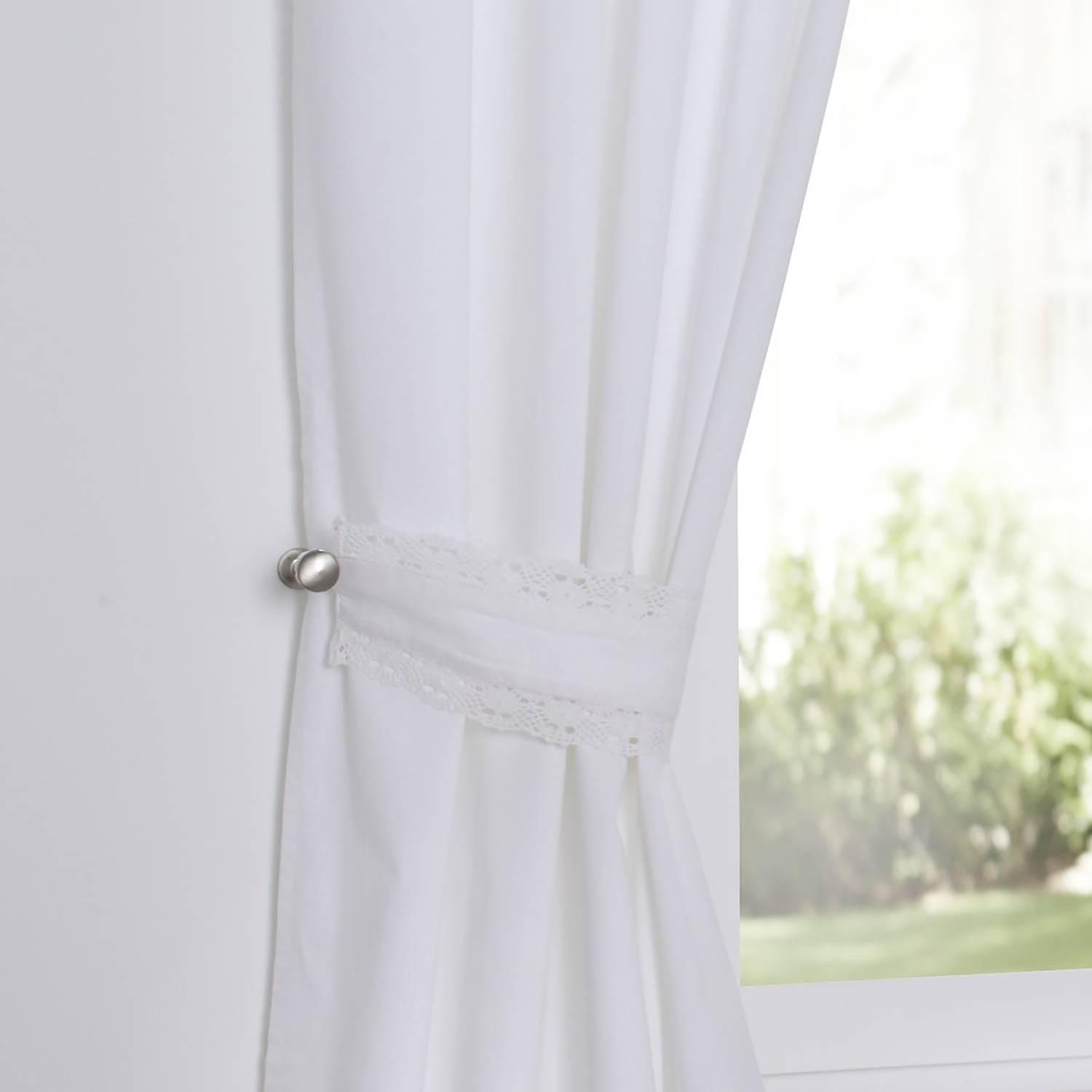 Fertiggardine Camille Baumwolle Weiß 4