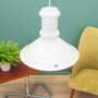 Vintage pendant lamp glass white 1970s 2