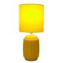 Erida Table Lamp Mixed Fabric Ceramic Yellow 1-Light 3