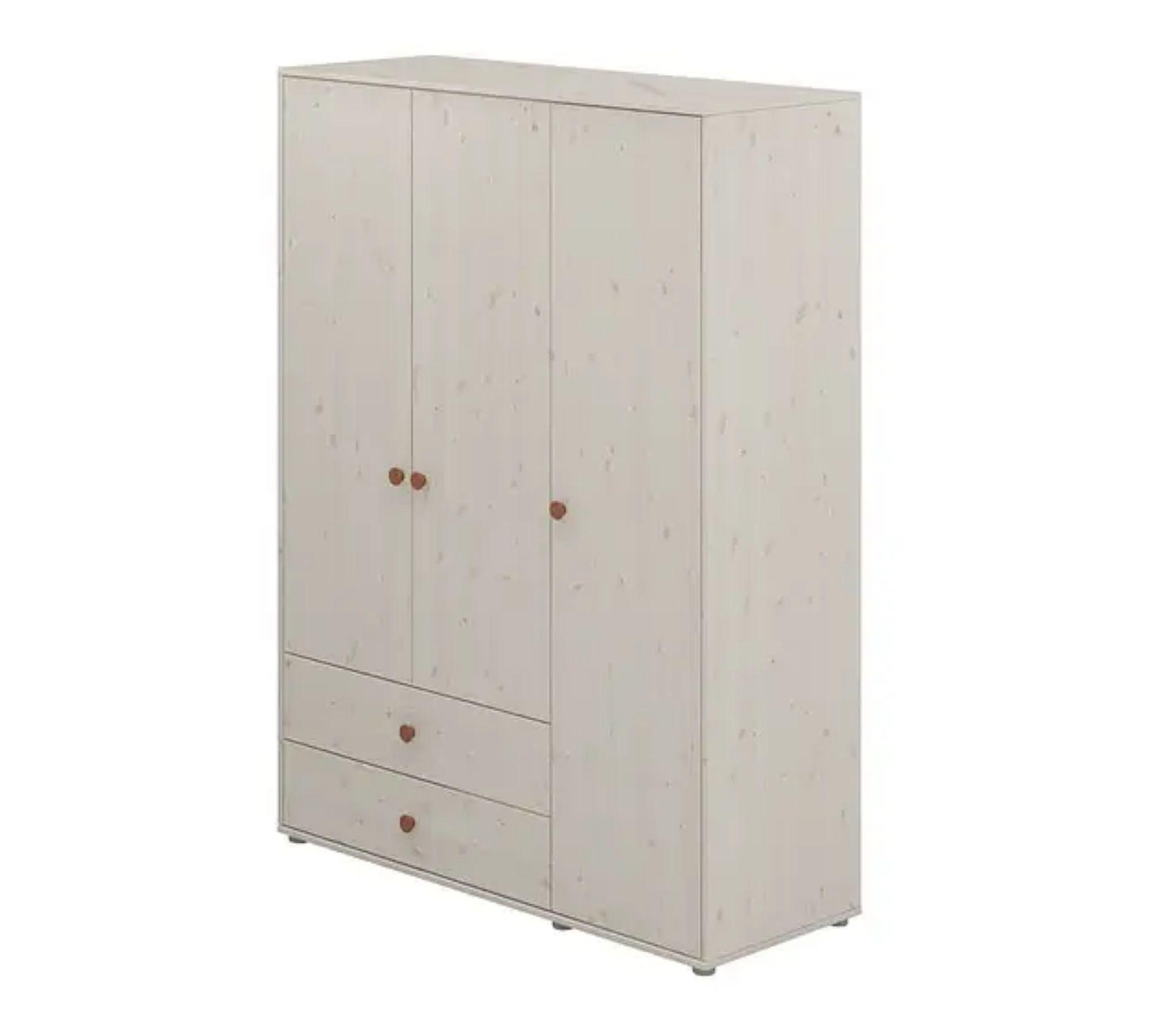 Kleiderschrank Extra Hoch Holz Weiß 1