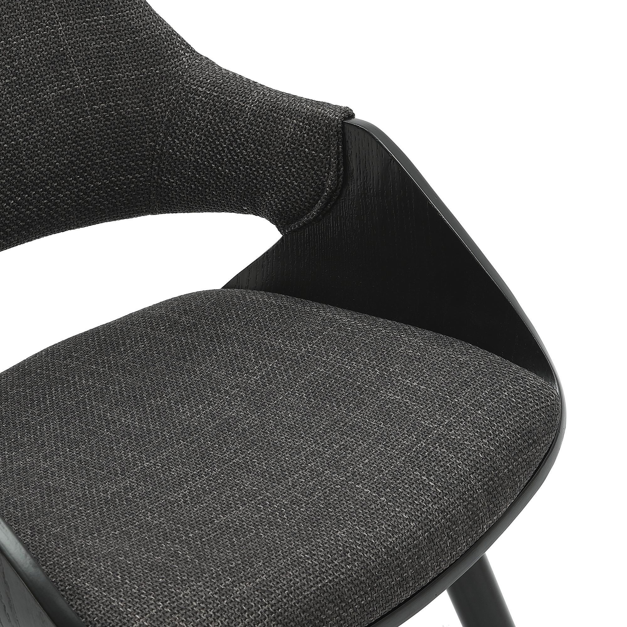 RIFFLES Armchair Set of 2 Anthracite Black 4