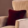 Bosie Lamina Red Wine Square Cushion 9