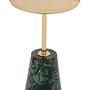 Avola Gold Beistelltisch mit grün marmorierter Basis
 7