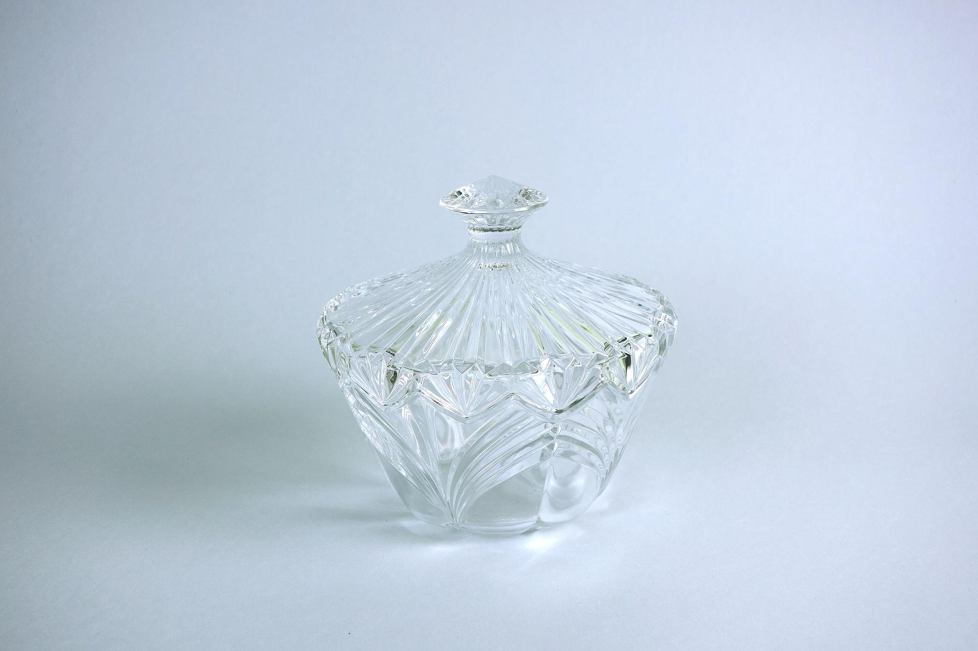 Vintage Bonbonniere Kristall Glas 1980er Jahre 7