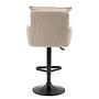 2x Drehbarer Barstuhl DIDRIP Höhenverstellbar Cappuccino 3