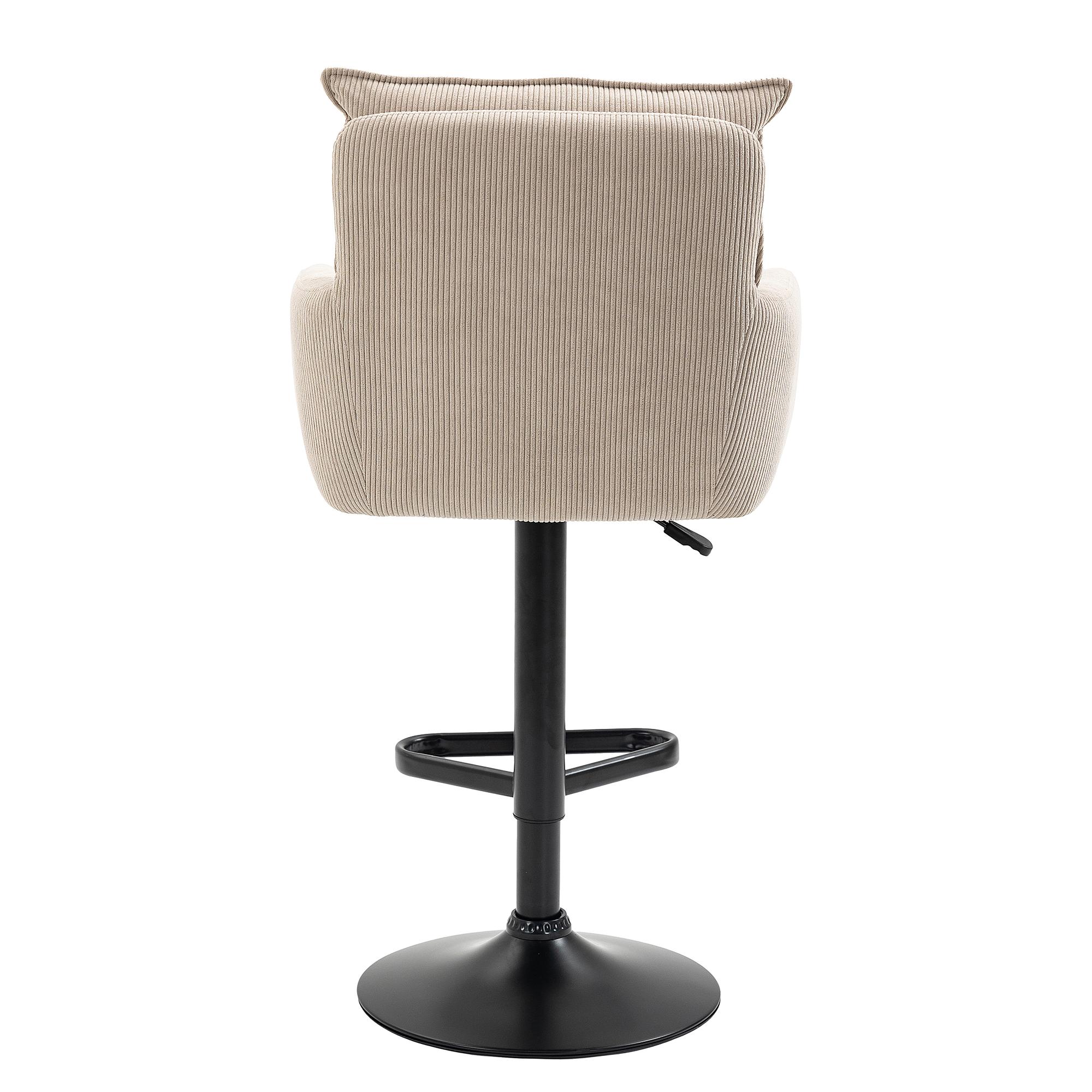 2x Drehbarer Barstuhl DIDRIP Höhenverstellbar Cappuccino 3