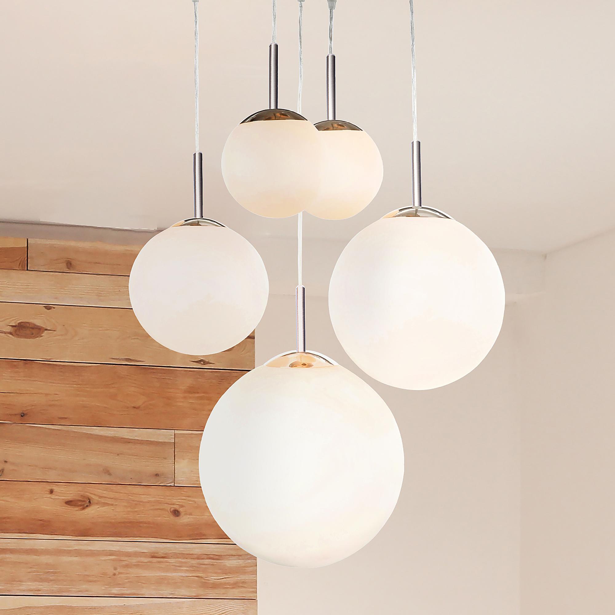 Balla 5-light pendant light milk glass  0