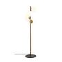 Stehleuchte 4 Glaskugeln Metall Gold 130cm 1