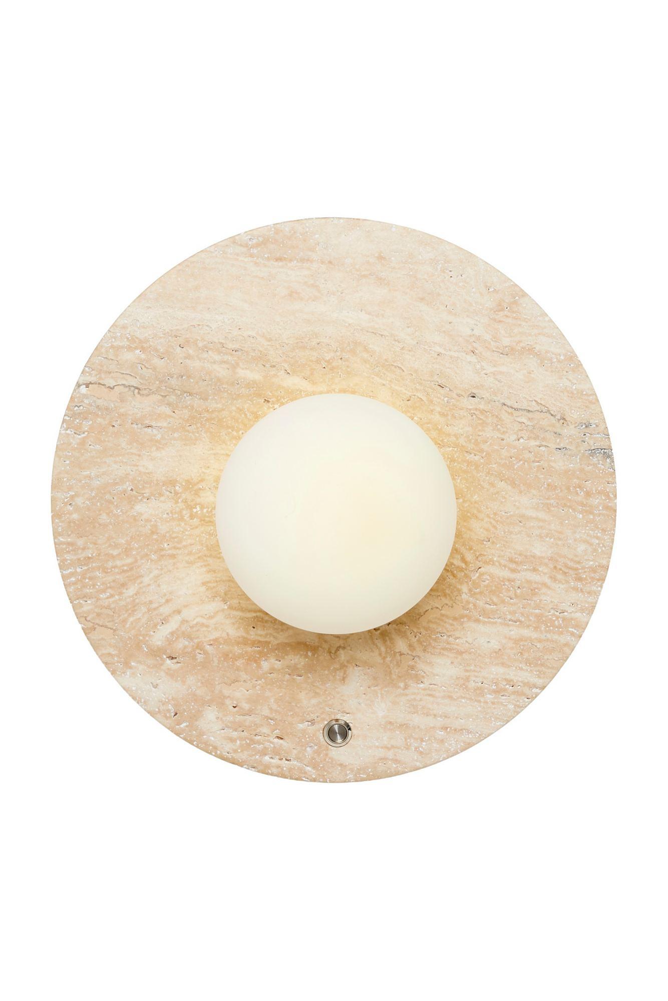 Tor-Nun-D Wandleuchte Travertin Creme 7