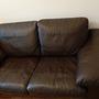 Leather Sofa Dark Brown 1