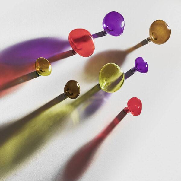 Bubble Coat hook Glass Red 1