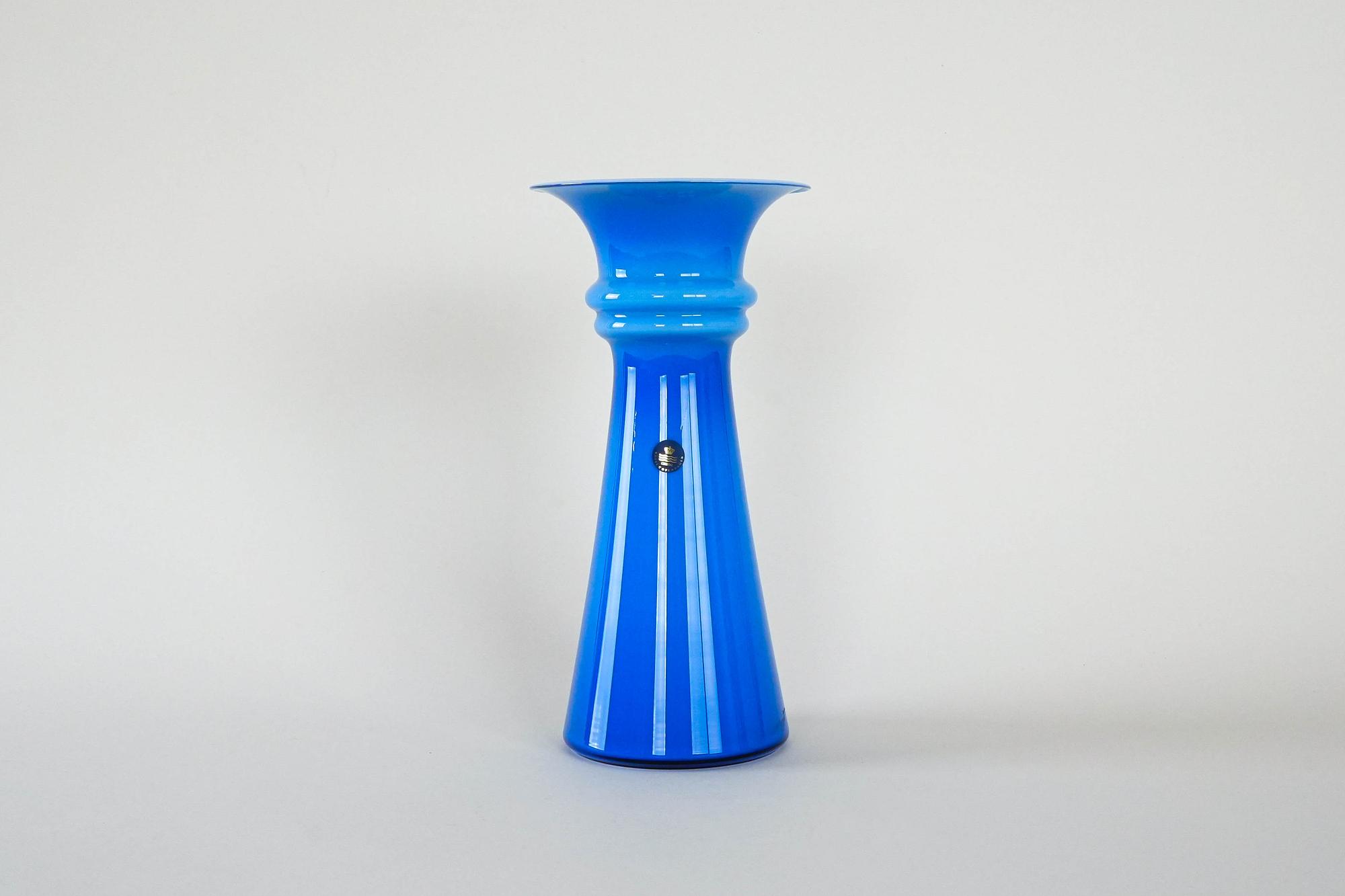 Glasvase Blau 2