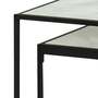 2x Couchtisch Glas Metall Weiß Schwarz 2
