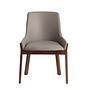 Dining chair faux leather grey 4