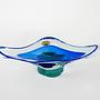 Bohemian Plate Blue Transparent 1970s 4