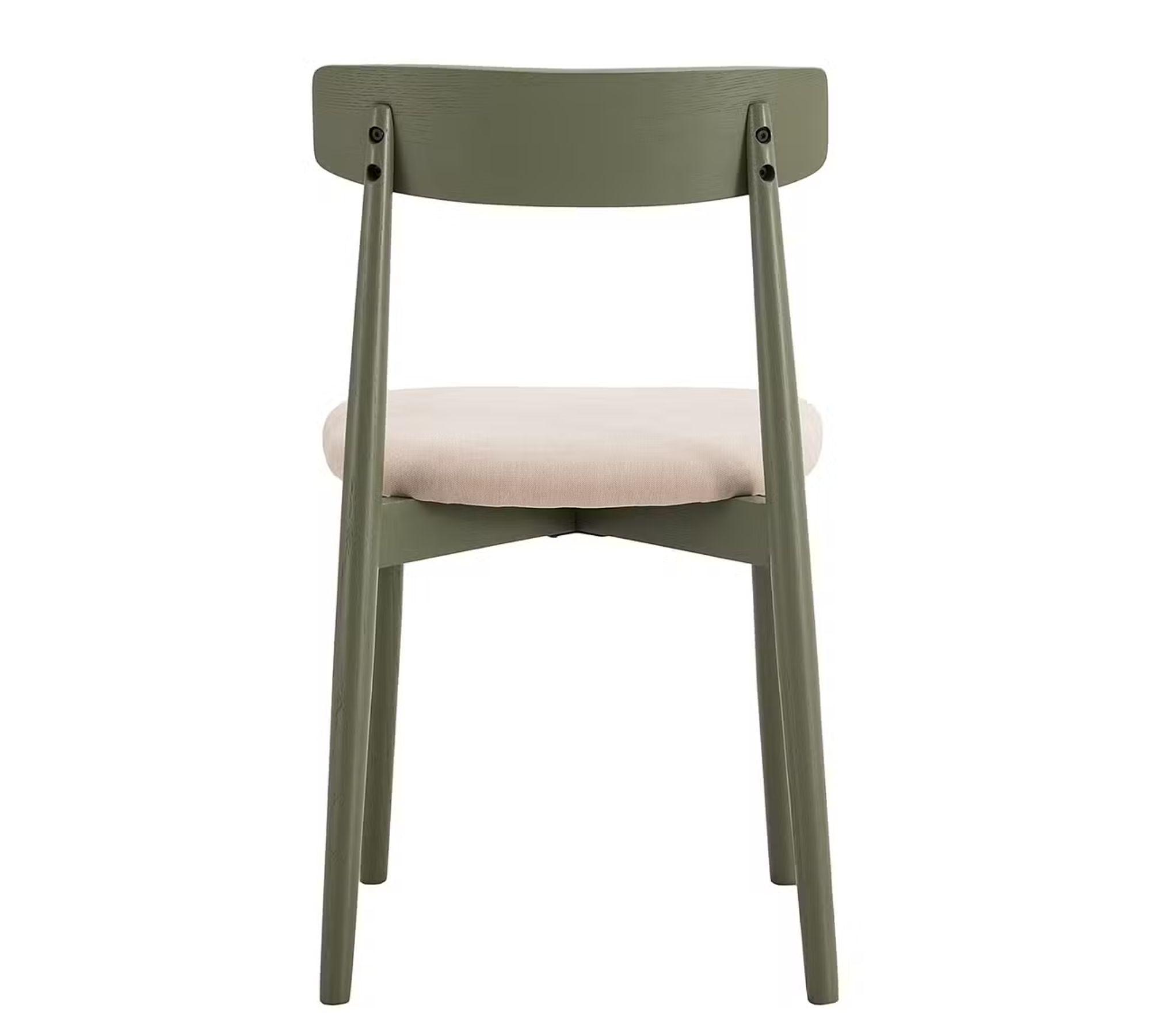 Esszimmerstuhl 2er-Set Stoff Grün 3