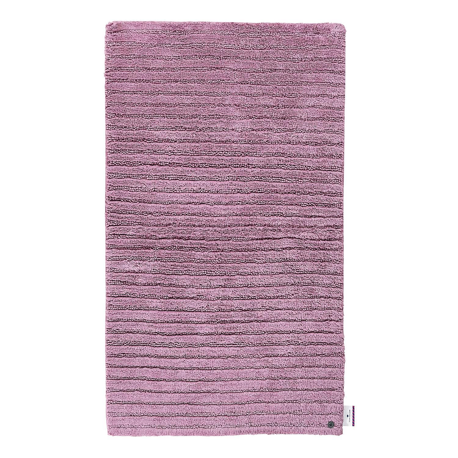 Badematte Cotton Stripe Baumwolle Mauve 0