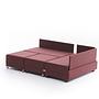 Fly Divano angolare destro con 2 pouf rosso 6