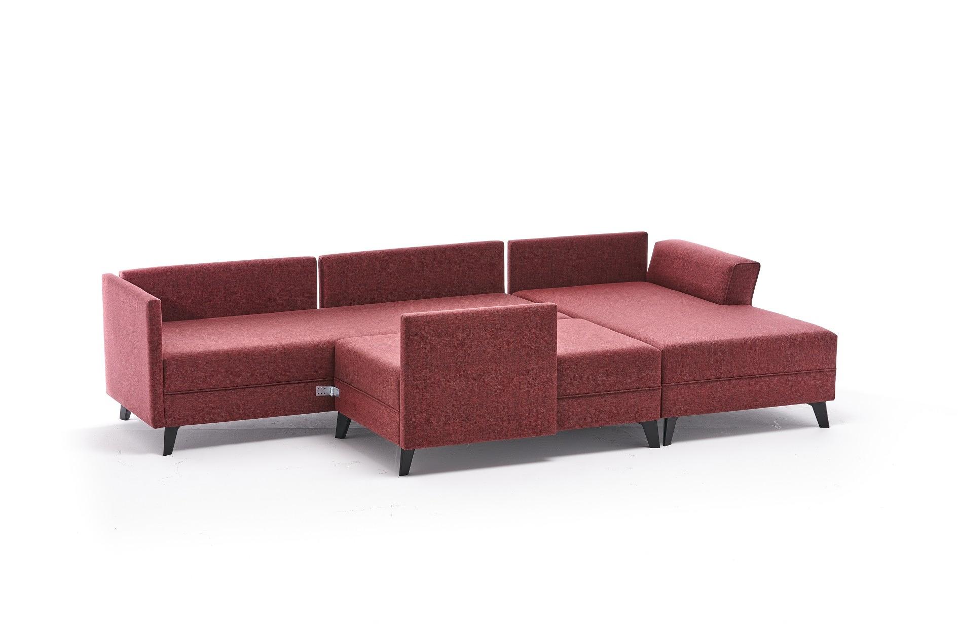 Eris Schlafsofa 4-Sitzer Rot 9