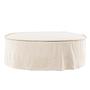 Vindö Ottoman Beige Leinen ⌀101cm 0
