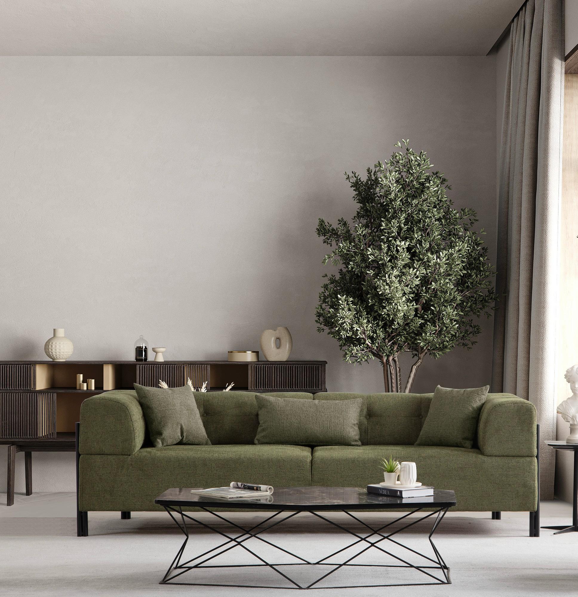 Gio 3-seater sofa Green 1
