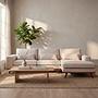Corner Sofa Japandi 3-Seater Right Beige 0