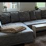 Sentina Ecksofa mit Rückenkissen Grau 3