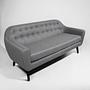 Ritchie Sofa 3-Sitzer Chesterfield-Stil Pearl Grey 0
