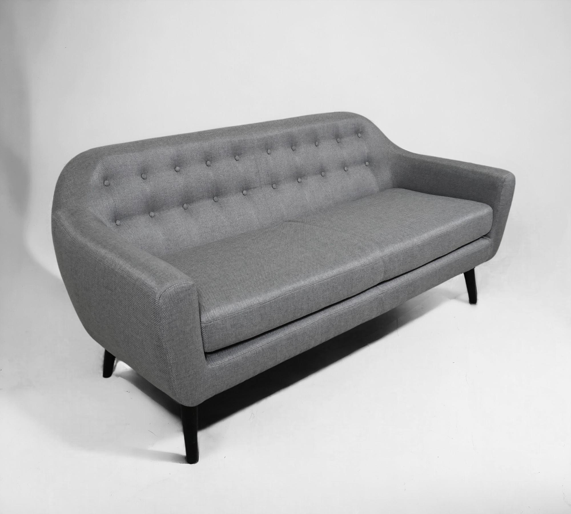 Ritchie Sofa 3-Sitzer Chesterfield-Stil Pearl Grey 0