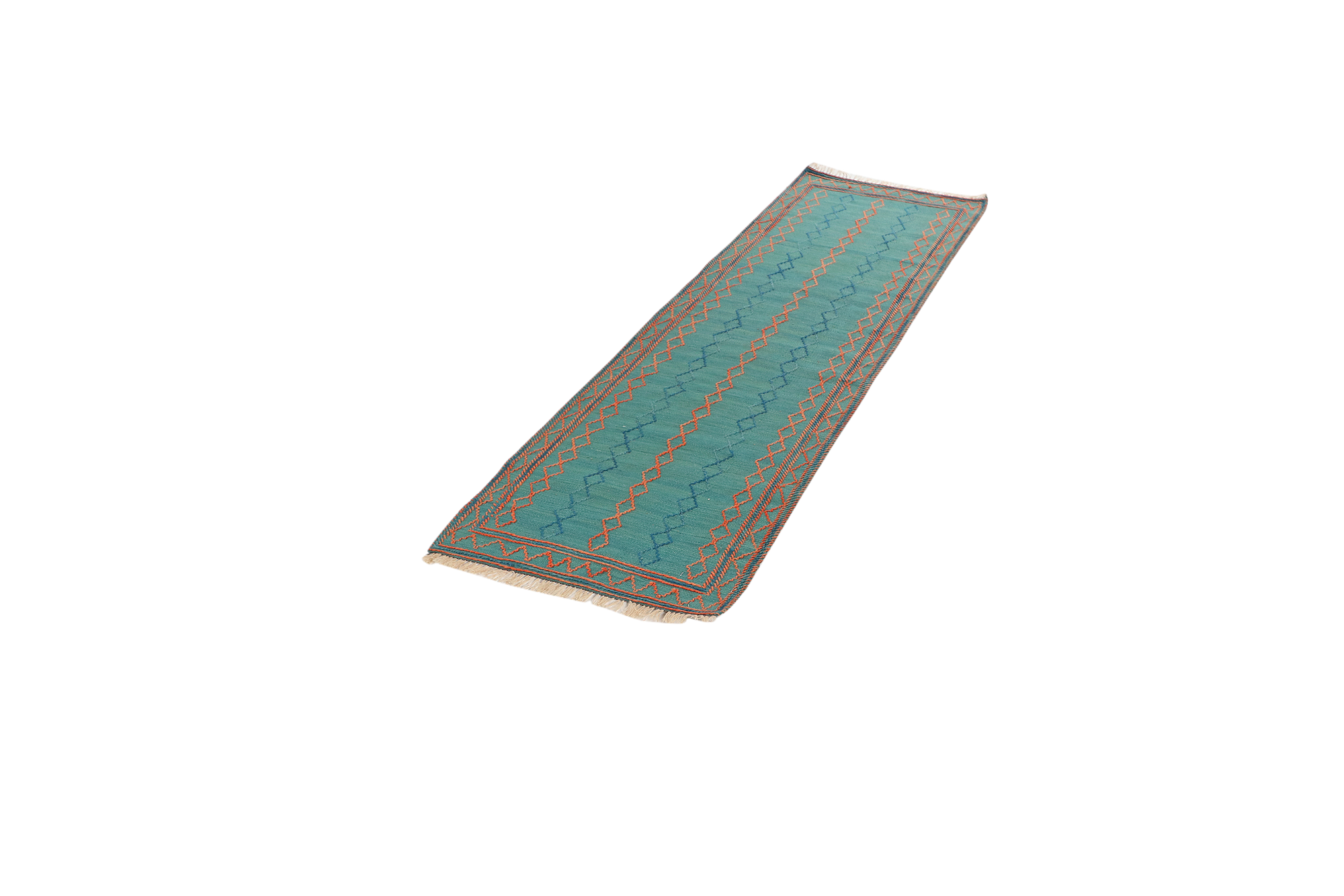 Kilim Gashgai Teppich Wolle Blau 3
