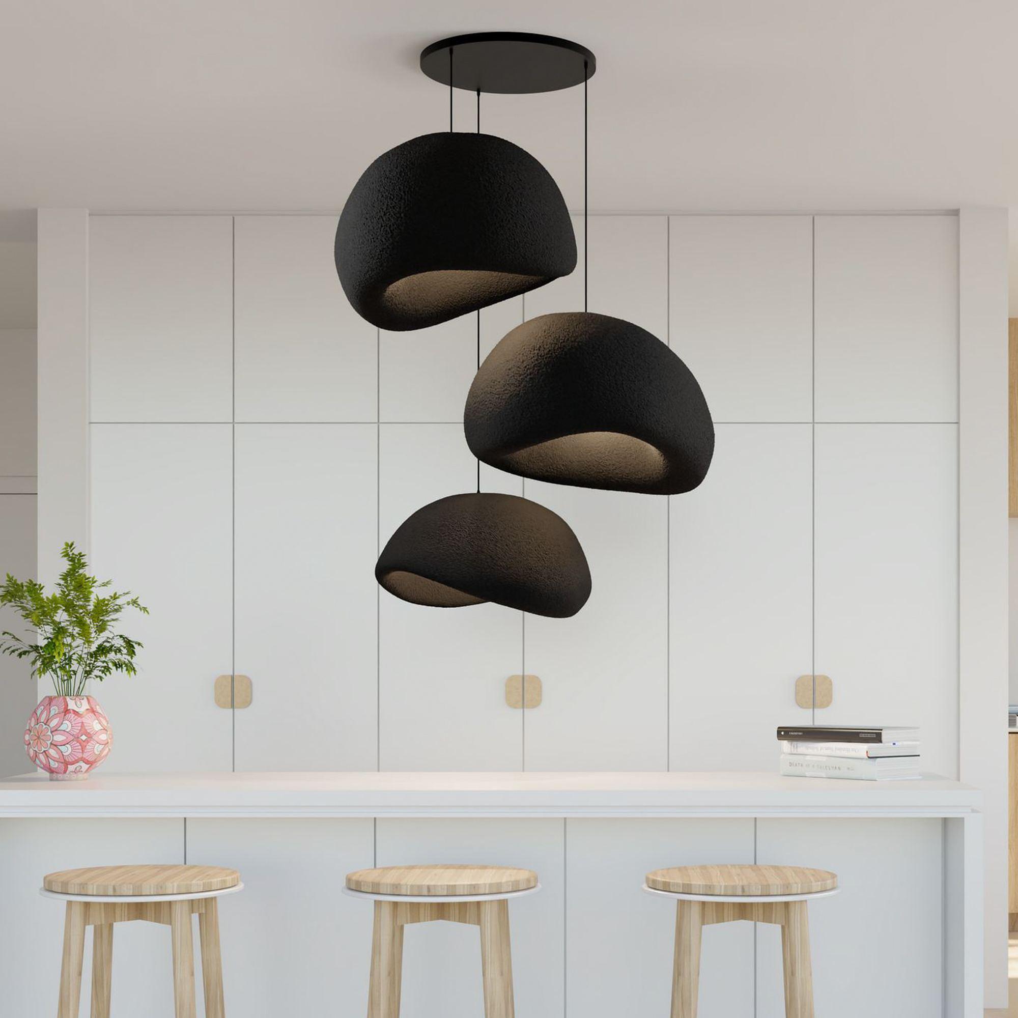 3-Flammig Wabi Sabi Kanso Beams Pendelleuchte Schwarz 2