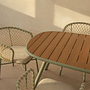 Canar Garden Chair Polyester Cream 60x57x75 cm 1