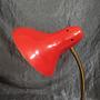Vintage Schreibtischlampe Rot Metall 2