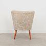 2x Vintage Sessel Buchenholz Textil Beige 1970er Jahre 11
