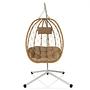 Cocova Hanging chair with frame & cushion Beige 2