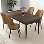 Nil Dining Room Set Baroque and Cappuccino 1