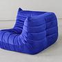 Togo corner sofa velvet cobalt blue 3