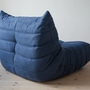 Togo Lounge Set 2-pc. Textile Navy Blue 7