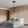 Pendant lamp 3 elements Metal Black Copper 1