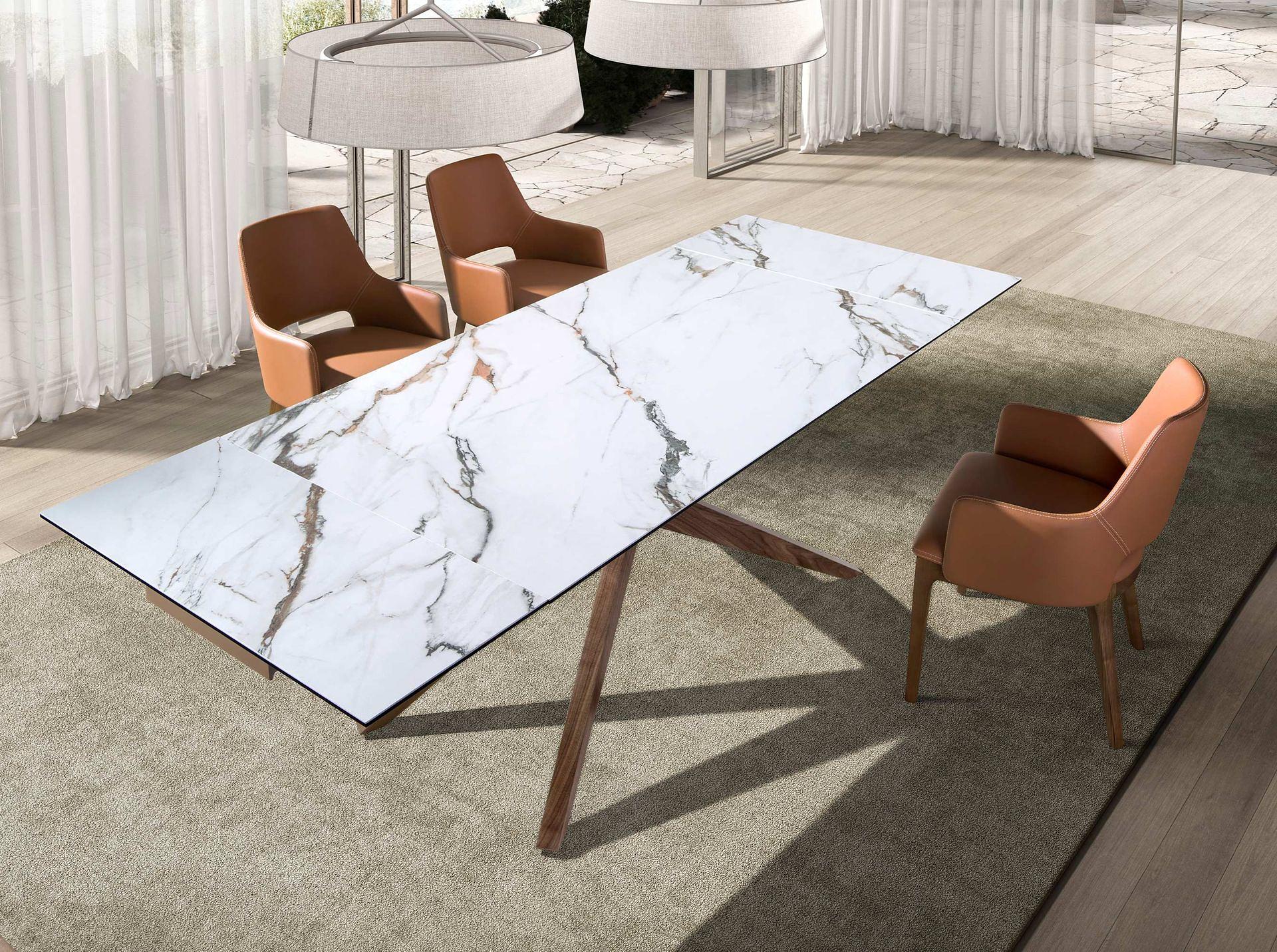 Sedia da pranzo in ecopelle marrone 6