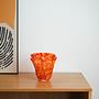 Glass vase 1970s Orange 6