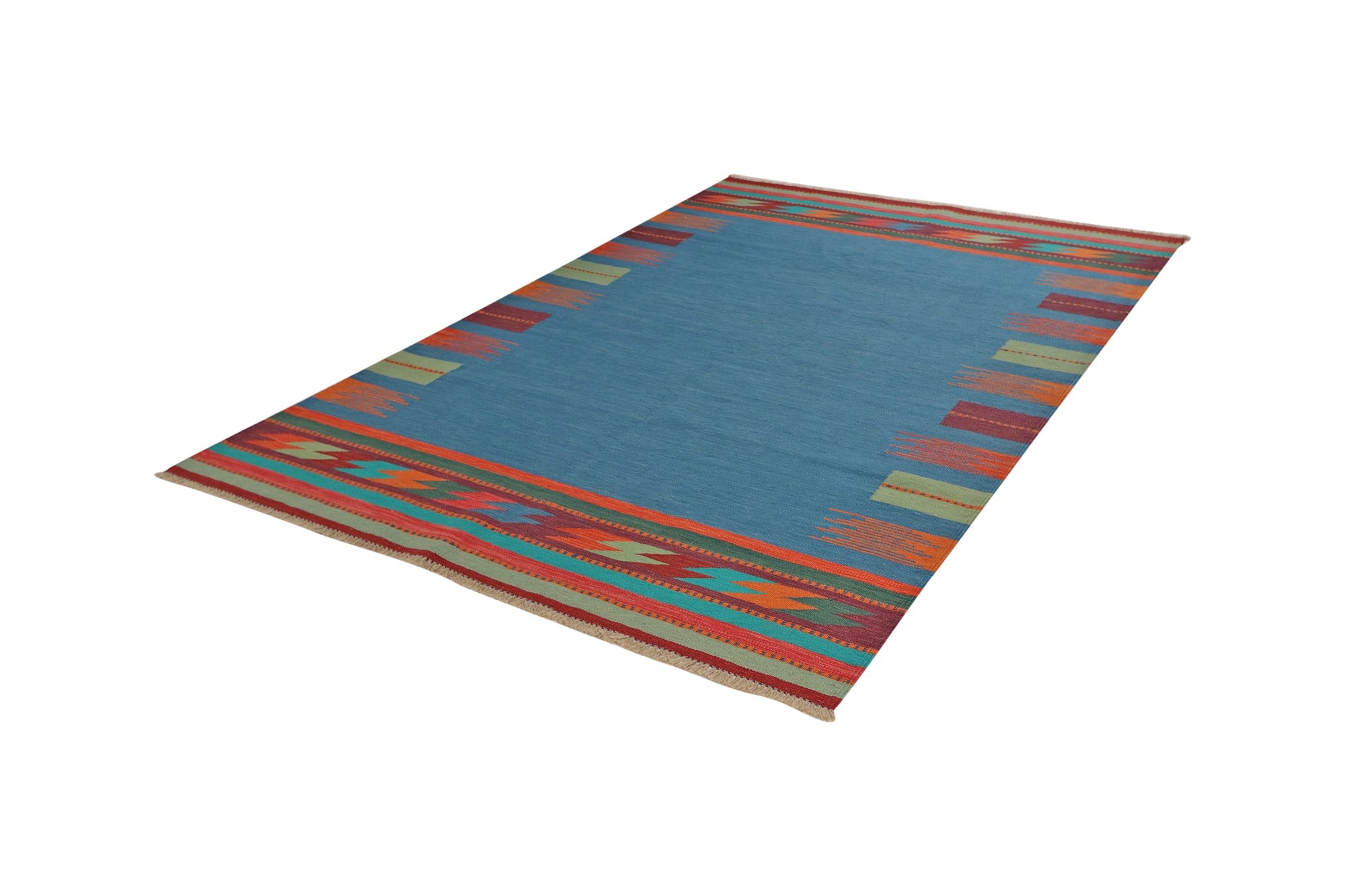 Kilim Gashgai Teppich Blau 3